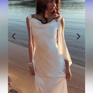 White slip dress